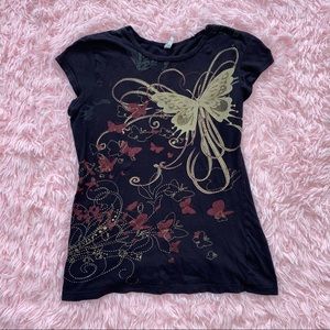 Perfect fairy core butterfly baby tee 🍄🦋💗